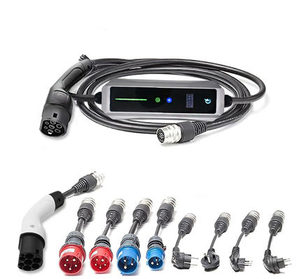 22kw Portable EV Charger Level 3 Level 2 Level 1 Mode2 IEC62196 400V 3-Phase 32A
